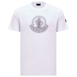 Moncler T-Shirt Stencil Logo - White