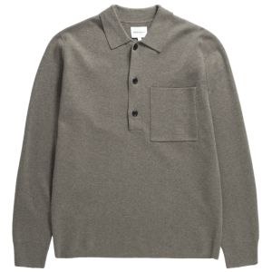 Polo Shirt Kian Merino Cotton - Warm Grey