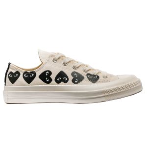 Play CDG X Converse Multi Heart Low - White/Beige