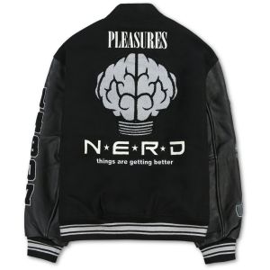 Pleasures NERD Varsity Jacket - Black