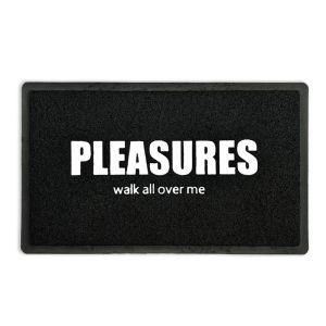 Pleasures Over Me Rubber Door Mat Black