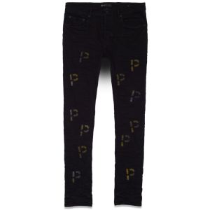 Purple Brand Jeans Black Indigo Punch Plaid