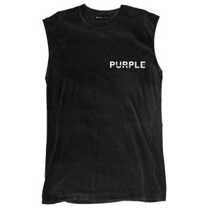Purple Brand Sleeveless T Shirt News - Black