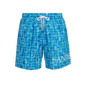 Sandbanks Mosaic Pool Swim Shorts - Blue