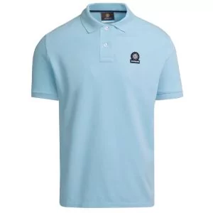 Sandbanks Polo Shirt Badge Logo - Crystal Blue