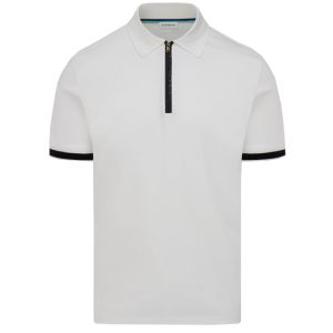 Silicone Zip Polo Shirt - White