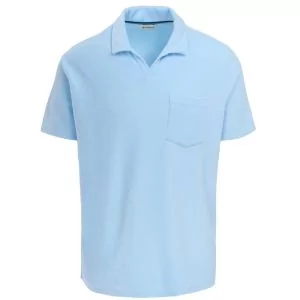Sandbanks Terry Toweling Polo Shirt - Crystal Blue