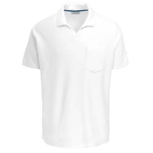 Terry Toweling Polo Shirt - White