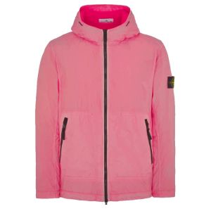 Stone Island Hooded Jacket Garment Dyed Crinkle Reps - Pink