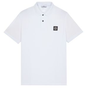 Compass Patch Polo Shirt - White