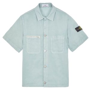 Stone Island Short Sleeve Overshirt - Sky Blue