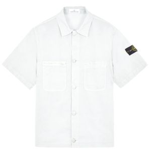 Stone Island Short Sleeve Overshirt White
