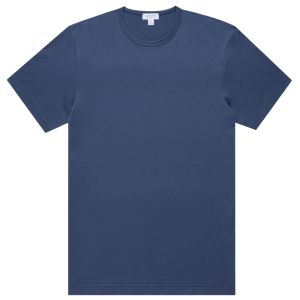 Sunspel T-Shirt Crew Neck - Atlantic Blue
