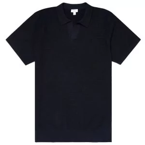 Sunspel Polo Shirt Knitted - Navy