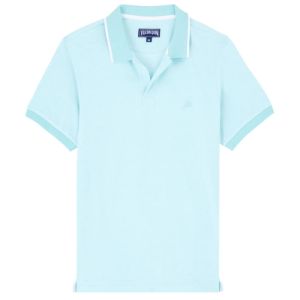 Vilebrequin Polo Shirt Tipped Blue PLTAN300 373
