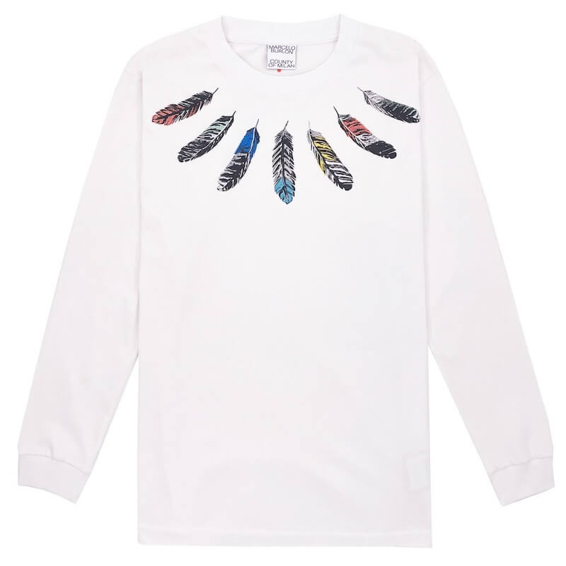 Marcelo T-Shirt Feathers White | Michael