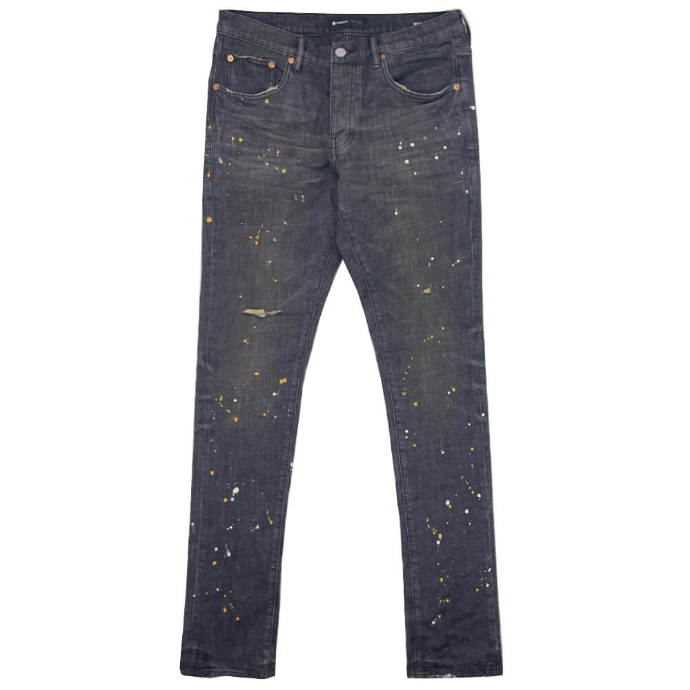Purple Brand Jeans - Grey Paint Distress - Michael Chell
